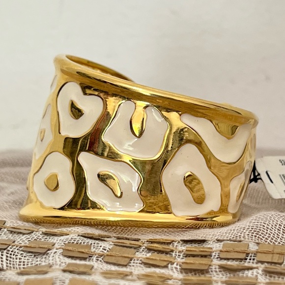 Anne Klein Jewelry - Vintage Anne Klein Gold Hinged Cuff Bracelet